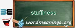 WordMeaning blackboard for stuffiness